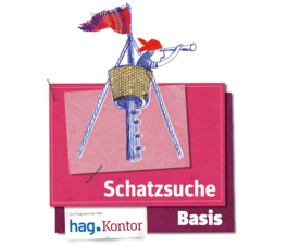 Logo Schatzsuche - Pirat auf Mast mit Fernrohr